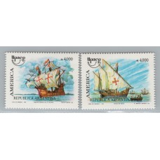 ARGENTINA 1991 GJ 2559/60 SERIE COMPLETA DE ESTAMPILLAS NUEVAS MINT U$ 3